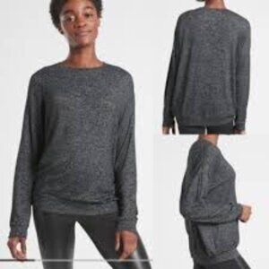 Athleta Mindful Pullover in Charcoal Heather